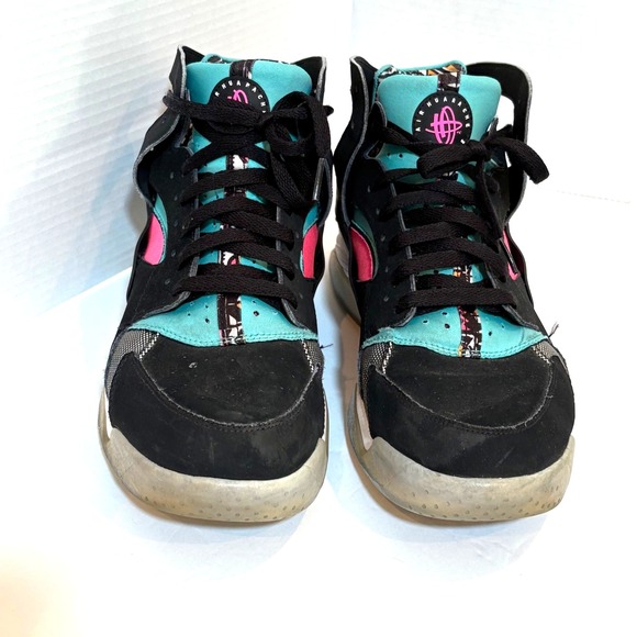 Nike Air Flight Huarache PRM Bold Berry 705005-005 Size 12 Teal Pink Black Retro - Picture 4 of 15